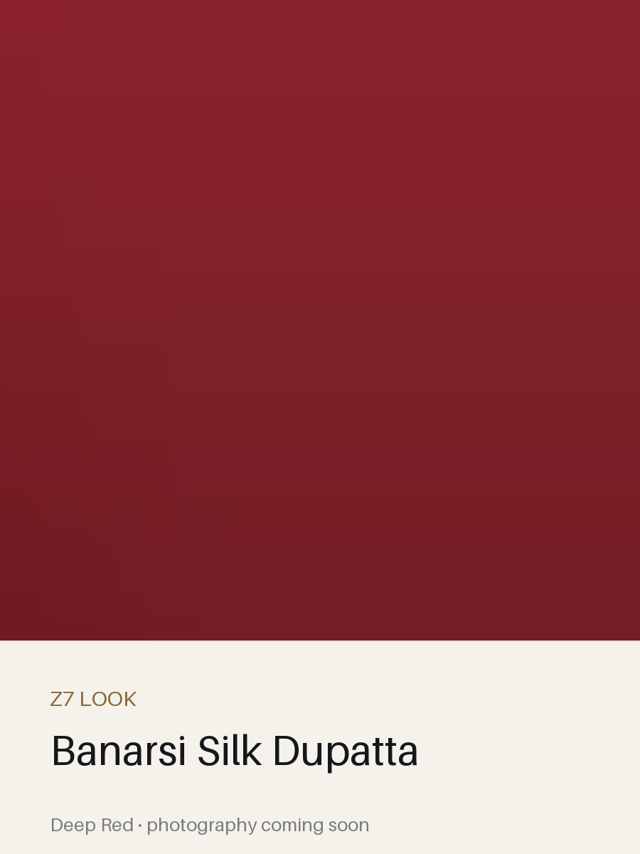 Banarsi Silk Dupatta in Deep Red