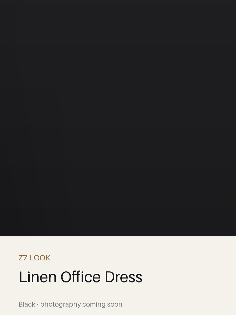 Linen Office Dress in Black
